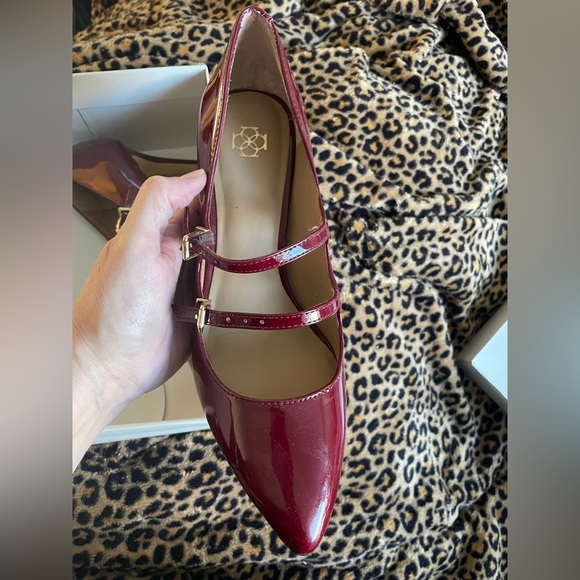 Ann Taylor burgundy buckle high heels—never worn 👀 - Picture 6 of 8